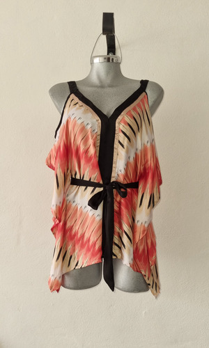 Blusa Hombros Descubiertos Bluson Satin Mujer Talla S - M