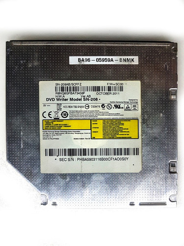 Lector Dvd 12,7mm Para Samsung Pn Rv415