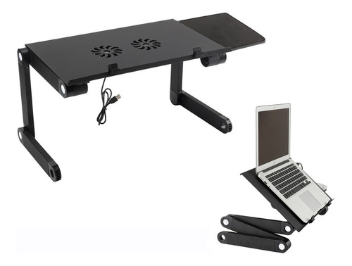 Mesa Base Soporte Notebook Regulable Portatil Con Cooler