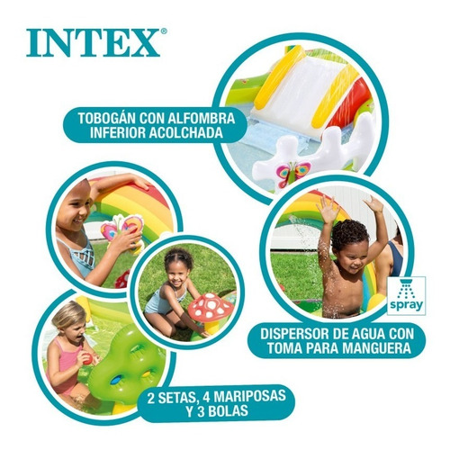 Imagen 7 de 7 de Centro De Juego Inflable Intex Jardin 2.90mx1.80mx1.04