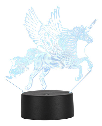 Regalo De Mesa Táctil Led Usb Tipo 3d Unicorn Night