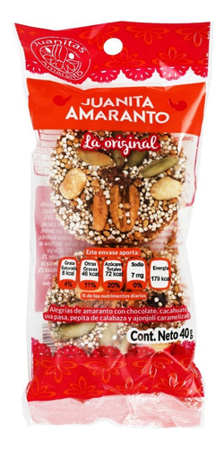 Barra proteica JUANITAS AMARANTO amaranto  de 3 u pack x 2