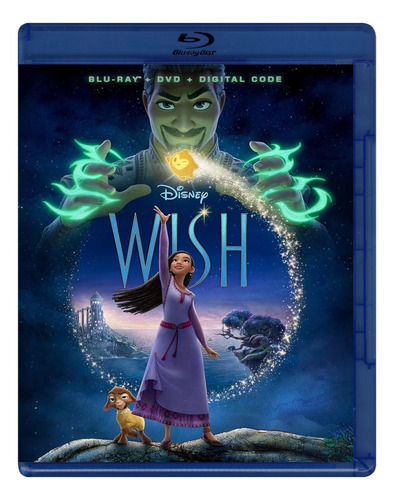 Wish El Poder De Los Deseos Disney Pelicula Blu-ray + Dvd