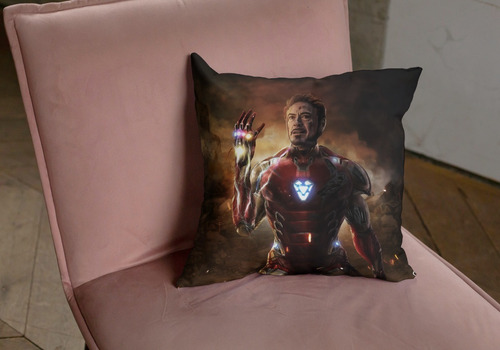 Cojin Decorativo Iron Man Vengadores Guante Hogar Poliester Diseño De La Tela Lisa