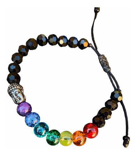 Pulsera 7 Chakras Buda De Acero Ajustable Skull Factory