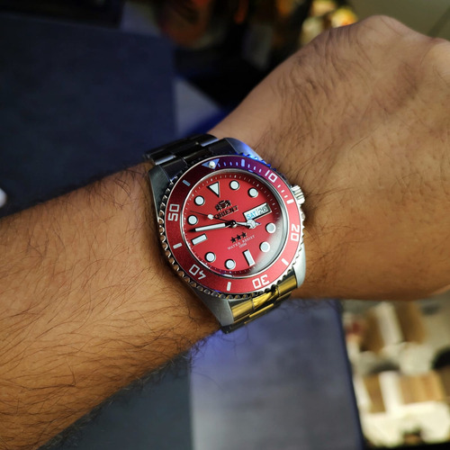 Relógio Orient Submariner Automático Vermelho Nh3ss009 W1sx