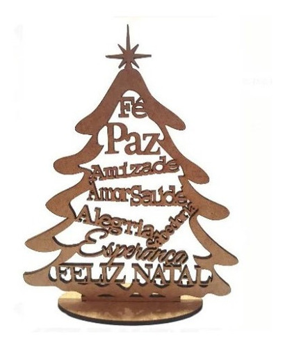 150 Lembrancinha  Arvore Natal Em Mdf Cru 15cm