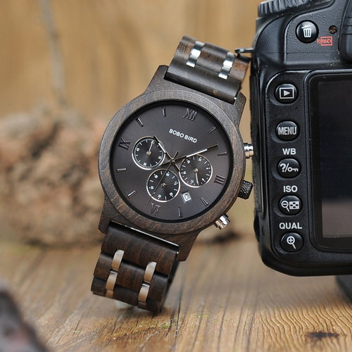 Bobo Bird Relojes De Madera Para Hombre Correa De Metal De M