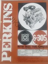 Comprar Antiguo Folleto Motor Perkins 6-305 Camión Diesel Década 70