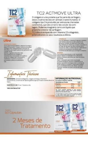 Tc2 Actmove Ultra Colageno Tipo 2 (uc2) 40mg 60caps Nutrends