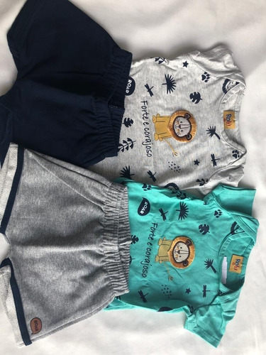 Imagem 4 de 5 de Conjunto Verão Menino Body+short - (1 Conjunto)