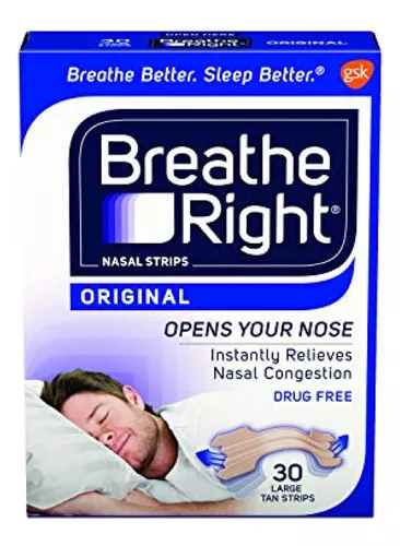 Tiras Nasales Originales Breathe Right Para Los Ronquidos