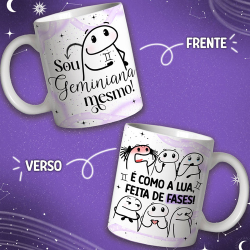 Caneca Personalizada Memes Flork Signos Cor Flork_gemeos