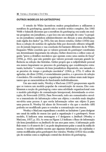 Teoria do Gatekeeping: Seleção e Construção da tícia, de Shoemaker, Pamela J.. Comunicação Editorial PENSO, capa mole em português, 2011
