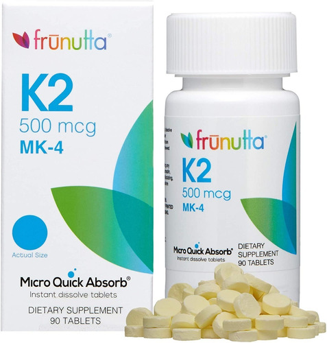 Vitamina K2 500 Mcg Mk-4 Frunutta 90 Tabletas