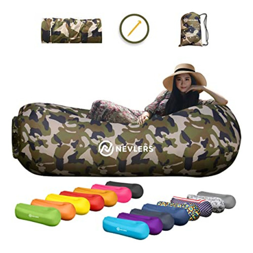 Nevlers Inflable Lounger Air Sofa - Sofá Inflable Portátil P