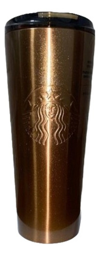 Termo Starbucks Dorado Brillante Tapa Togo Core Original