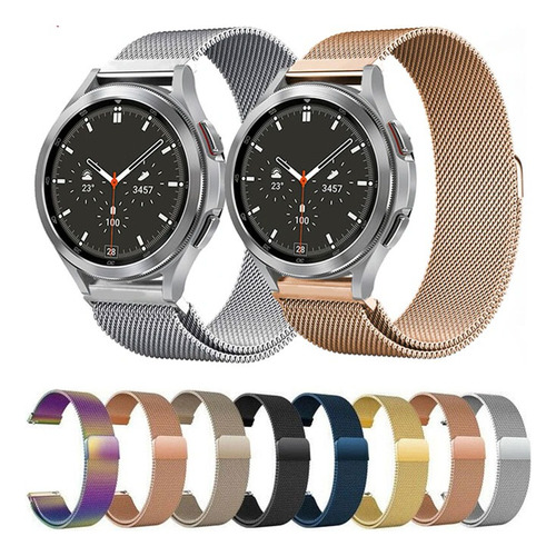 Correa Universal Para Smartwatch 22mm Malla Metal Milanese