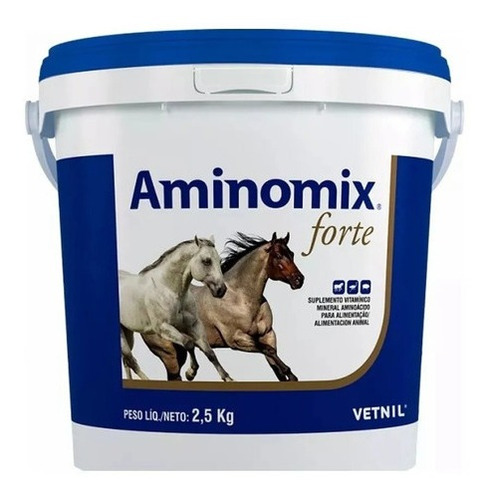 Aminomix Original Forte 2,5kg Vetnil Cavalo Potro Égua Equin