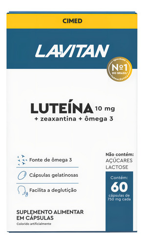 Lavitan Mais Visão 60 Capsulas Com Luteína E Rico Em Omega 3
