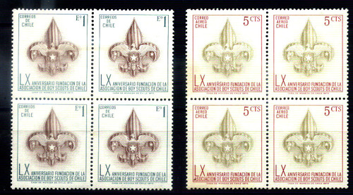 Chile Guías Scouts Jamboree Scouting Bloque X4 Yv361+ae275