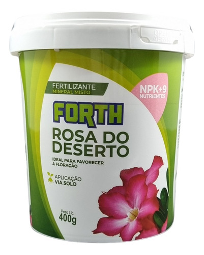 Forth Rosa Do Deserto Npk 10-16-12 Pote 400g - 24 Unidades