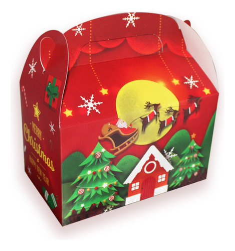 24 Caja De Chica 15.8cmx 9.5cm Navidad Modelos Color Rojo