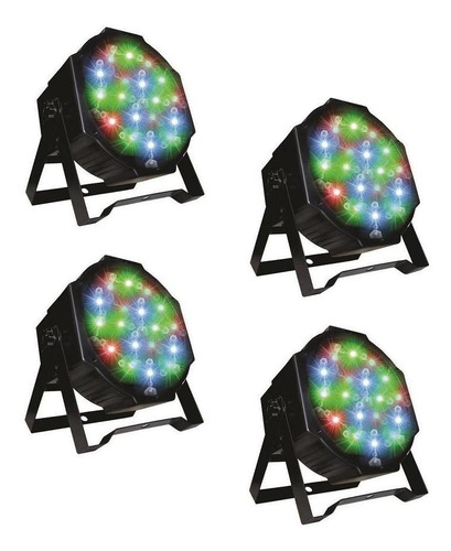 Imagen 1 de 5 de Combo De 4 Cañones Led 18x1 Rgb