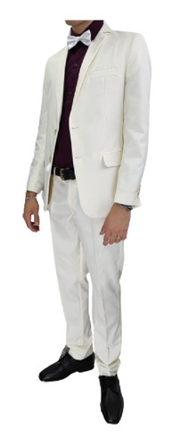 Imagen 7 de 10 de Ambro Traje Saco Y Pantalon Maxima Calidad Beige