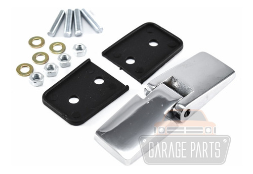 Imagem 3 de 6 de Kit 3 Dobradiças Externa Tampa Capô Motor Puma Buggy Cromada