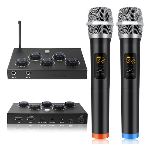 Sistema De Karaoke Inalámbrico Mezclador Micrófono 16 Canale