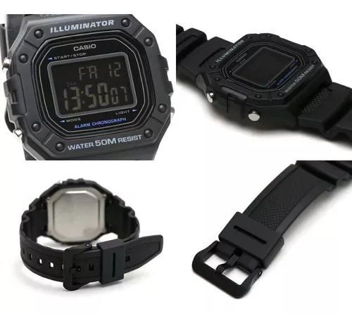 Relojes Casio Deportivos W-218H y LA-20WH Negro