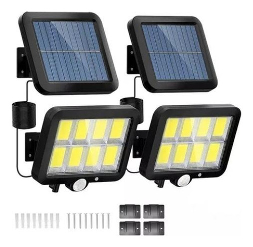 Lámpara Solar Exterior Pared Sensor 160led 3modos 60w