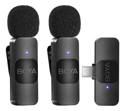 2 Micrófonos Inalámbrico Solapa Lavalier Boya By-v20 Tipo C