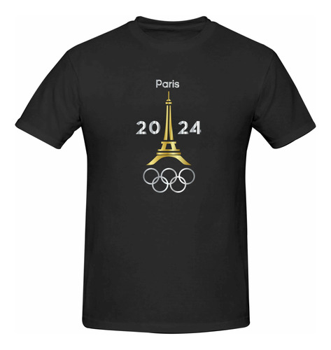 Playera Modelo Olimpiadas De Paris 2024 Estampado Reflejante