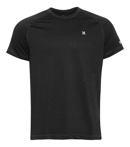 Polo Licra Rashguarg Hurley Surf Enjoy Hombre - Negro