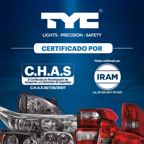 Imagen 8 de 10 de Faro Trasero Toyota Hilux 2012 2013 2014 2015 Tyc Derecho-