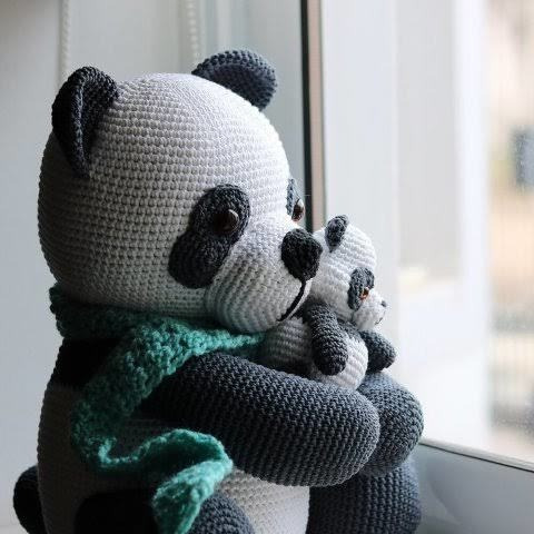 Panda Amigurumi Peluche Kawaii 