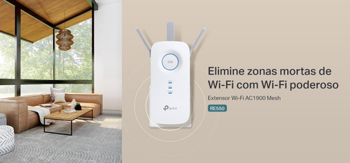 Repetidor Wi-fi Tp-link Re550 Onemesh 1900mbps 2,4ghz E 5ghz