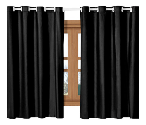 Cortina Blackout Blecaute Janela Vidro 2,80 X 2,30 Mts Lilás Cor Preto