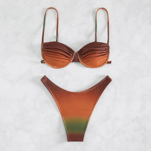 Traje De Baño Bikini Sunset Con Tirantes Ajustables