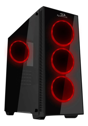 Imagen 3 de 9 de Gabinete Pc Gamer Redragon Sideswipe Gc-601 Vidrio 4 Fan Rgb