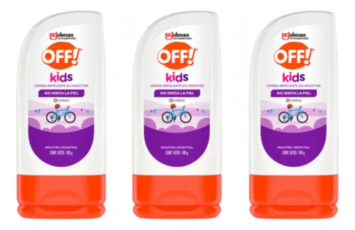 X3 Off Kids Repelente Mosquitos No Irrita 100g 4hs Niños
