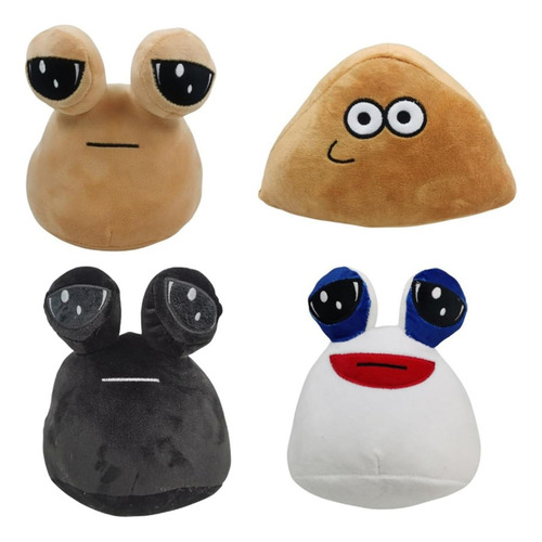 4piezas Peluche Juego Pou Feliz Original Alta Calidad