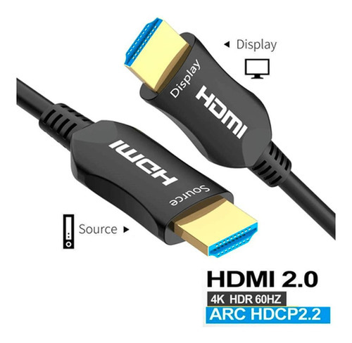 Cabo De VídeoCabos Golden 08.052CG Hdmi 2.0 18gbps 4k Hdr Óptico 20m