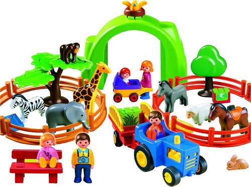 Playmobil 6754 Large Zoo 1 2 3 Para Niños A Partir De 1 Año