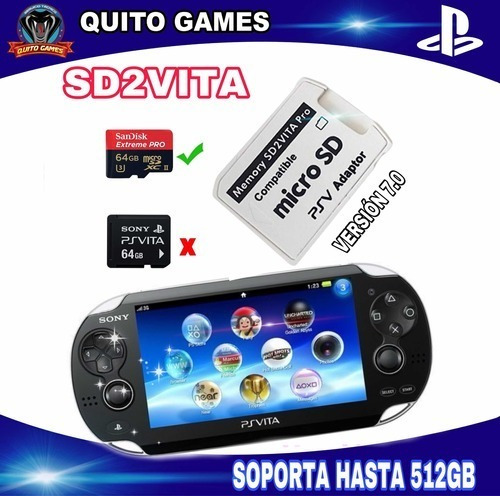 Imagen 3 de 4 de Adaptador Sd2vita Versión 6.0 Soporta Hasta 512gb