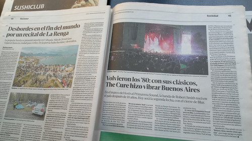 Clarín 2023 The Cure Milei C/ Viva Francella 26/11
