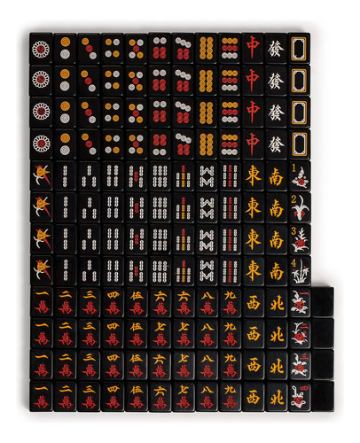 Set De Juegos De Mahjong Chinese Imports, Jet Con 148 Negras