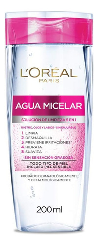 L'oréal Paris Agua Micelar Piel Sensible 200ml